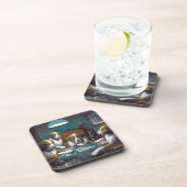 Hunde Poker Cassius Marcellus Coolidge 1894 Getränkeuntersetzer (Rechte Seite)