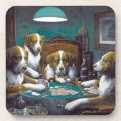 Hunde Poker Cassius Marcellus Coolidge 1894 Getränkeuntersetzer (Vorderseite)