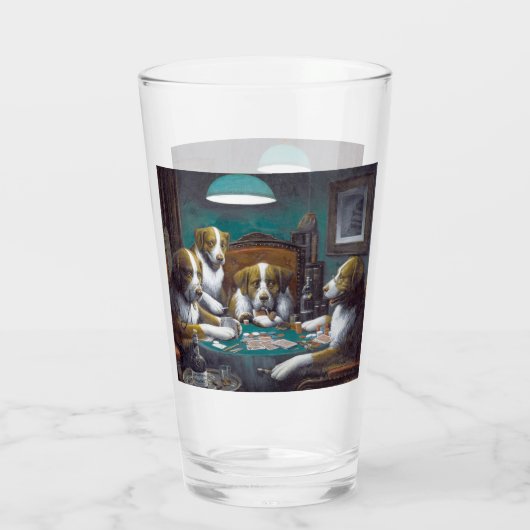 Hunde Poker Cassius Marcellus Coolidge 1894 Glas (Rückseite)