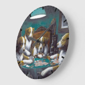 Hunde Poker Cassius Marcellus Coolidge 1894 Große Wanduhr (Winkel)