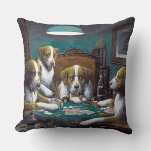 Hunde Poker Cassius Marcellus Coolidge 1894 Kissen