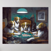 Hunde Poker Cassius Marcellus Coolidge 1894 Poster (Vorne)