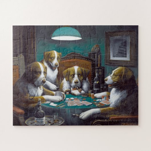 Hunde Poker Cassius Marcellus Coolidge 1894 Puzzle (Horizontal)
