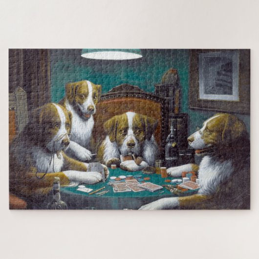 Hunde Poker Cassius Marcellus Coolidge 1894 Puzzle (Horizontal)