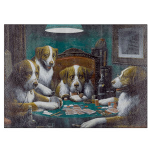 Hunde Poker Cassius Marcellus Coolidge 1894 Schneidebrett