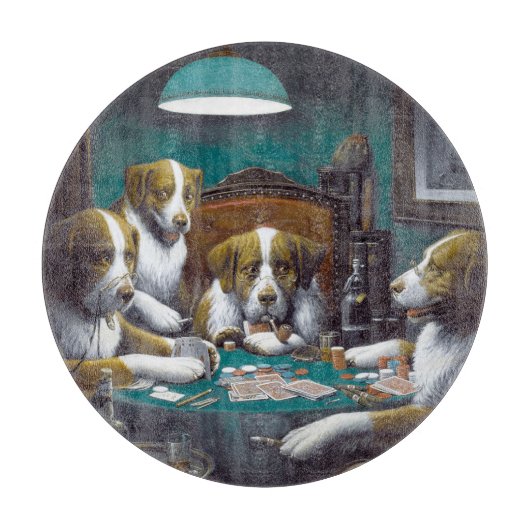 Hunde Poker Cassius Marcellus Coolidge 1894 Schneidebrett (Vorderseite)
