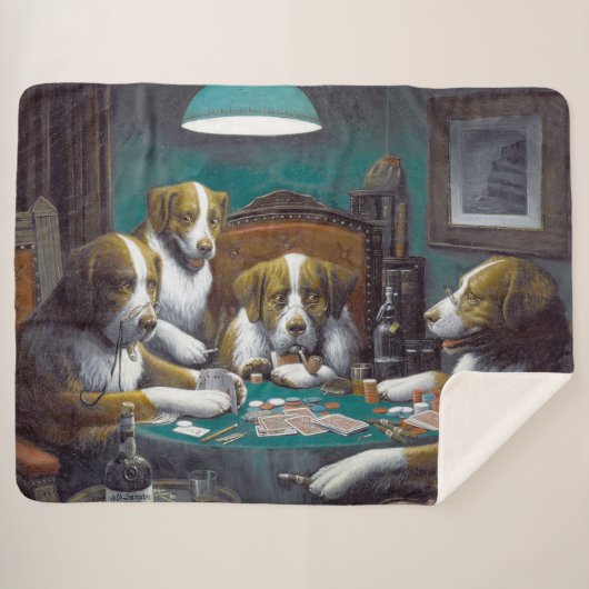 Hunde Poker Cassius Marcellus Coolidge 1894 Sherpadecke (Vorderseite (Horizontal))