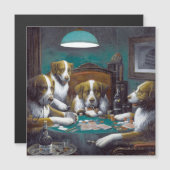 Hunde Poker Magnetkarte spielen (Vorne/Hinten)