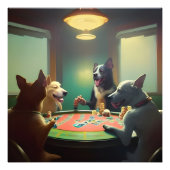 Hunde Poker Night Freitag Fotodruck (Vorne)