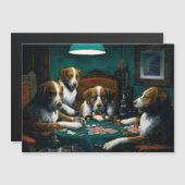 Hunde-Poker-Spiel Magnetkarte (Vorne/Hinten)