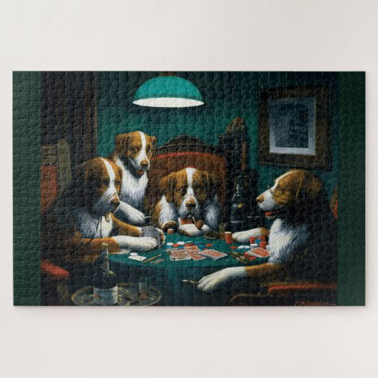 Hunde-Poker-Spiel Puzzle (Horizontal)