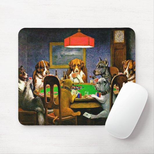 Hunde Poker spielen, C.M. Coolidge, Mousepad (Mit Mouse)