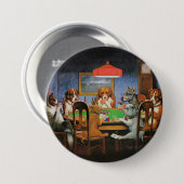 Hunde Poker von C.M. Coolidge Button (Vorne & Hinten)