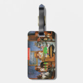 Hunde Poker von C.M. Coolidge Gepäckanhänger (Rückseite vertikal)