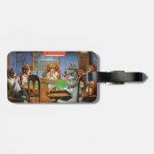 Hunde Poker von C.M. Coolidge Gepäckanhänger (Rückseite horizontal)