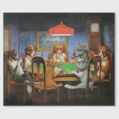 Hunde Poker von C.M. Coolidge Geschenkpapier (Flach)