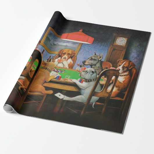 Hunde Poker von C.M. Coolidge Geschenkpapier (Ungerollt)