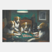 Hunde Poker von C.M. Coolidge Geschenkpapier Set (Vorderseite 2)
