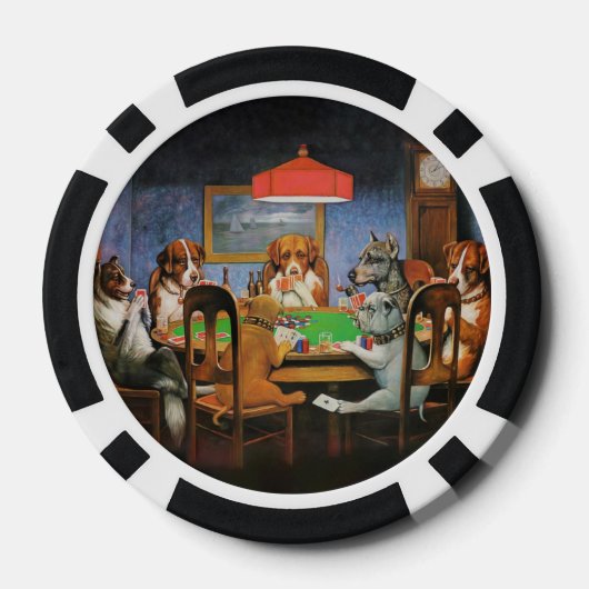 Hunde Poker von C.M. Coolidge Pokerchips (Rückseite)