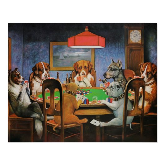Hunde Poker von C.M. Coolidge Poster (Vorderseite)