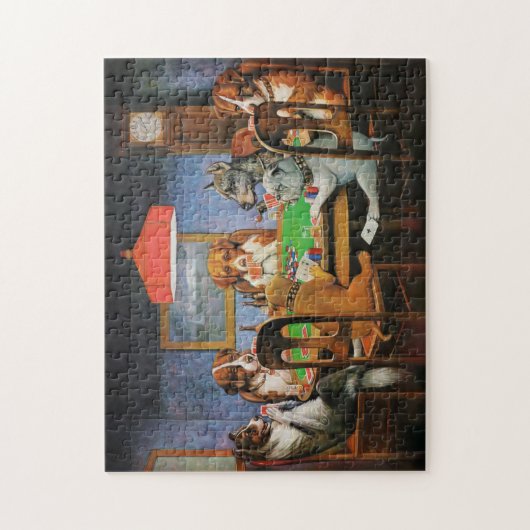 Hunde Poker von C.M. Coolidge Puzzle (Vertikal)