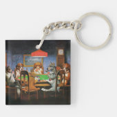 Hunde Poker von C.M. Coolidge Schlüsselanhänger (Rückseite)