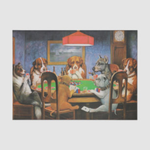 Hunde Poker von C.M. Coolidge Seidenpapier