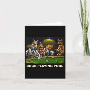 Hunde Poolbillard Kunst, Dichtung und Musik Puppie Karte