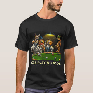 Hunde Poolbillard Kunst, Dichtung und Musik Puppie T-Shirt