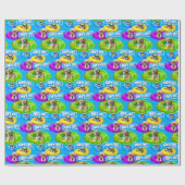 Hunde-Poolparty Geschenkpapier (Flach)