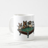 Hunde-Poolparty Kaffeetasse (Vorderseite Links)