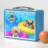 Hunde-Poolparty Metall Brotdose (Beispiel)
