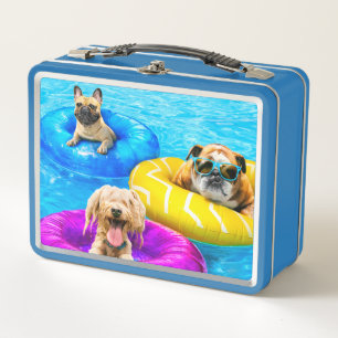 Hunde-Poolparty Metall Brotdose