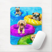 Hunde-Poolparty Mousepad (Mit Mouse)