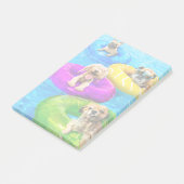 Hunde-Poolparty Post-it Klebezettel (angewinkelt)