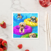 Hunde-Poolparty Serviette (Beispiel)