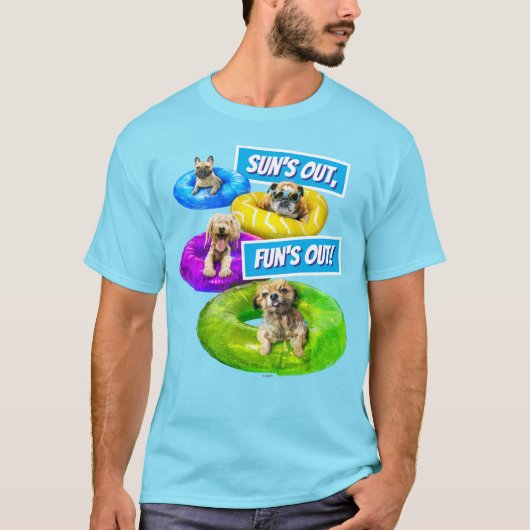 Hunde-Poolparty T-Shirt (Vorderseite)
