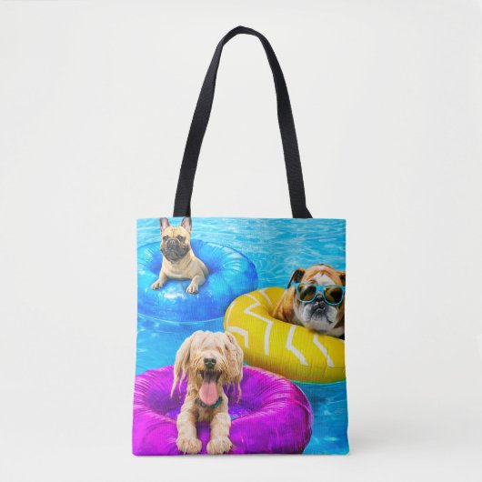 Hunde-Poolparty Tasche (Vorderseite)