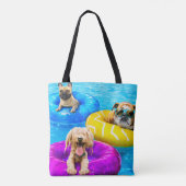 Hunde-Poolparty Tasche (Rückseite)
