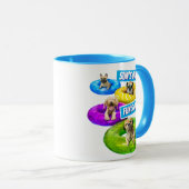 Hunde-Poolparty Tasse (VorderseiteRechts)