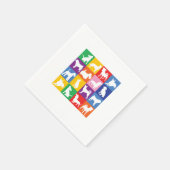 Hunde Pop Art Retro Hunde Besitzer Haustiere Welpe Serviette (Ecke)