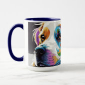 Hunde Pop Art Tasse (Links)