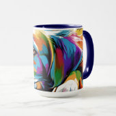 Hunde Pop Art Tasse (VorderseiteRechts)
