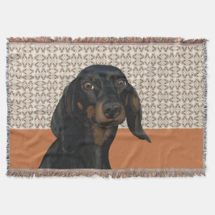 Hunde-Portrait-Liebhaber der Schwarzen Dackel Decke