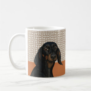Hunde-Portrait-Liebhaber der Schwarzen Dackel Kaffeetasse