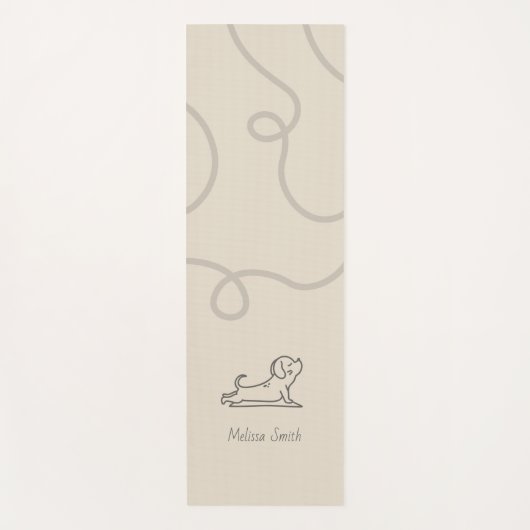 Hunde-Pose nach oben Minimalistisch Welpenneuse Cu Yogamatte (Vorderseite)