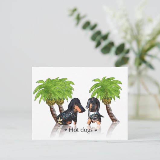 Hunde Postkarte (Stehend Vorderseite)