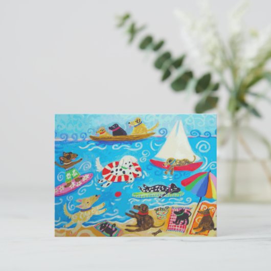 Hunde Postkarte (Stehend Vorderseite)