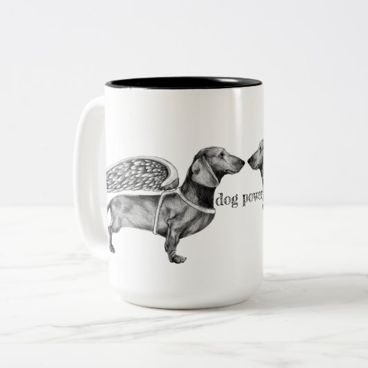 Hunde Power Tasse (Vorderseite Links)