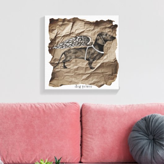 Hunde-Power-Wandkunst Leinwanddruck (Insitu (Wohnzimmer))